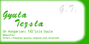 gyula tezsla business card
